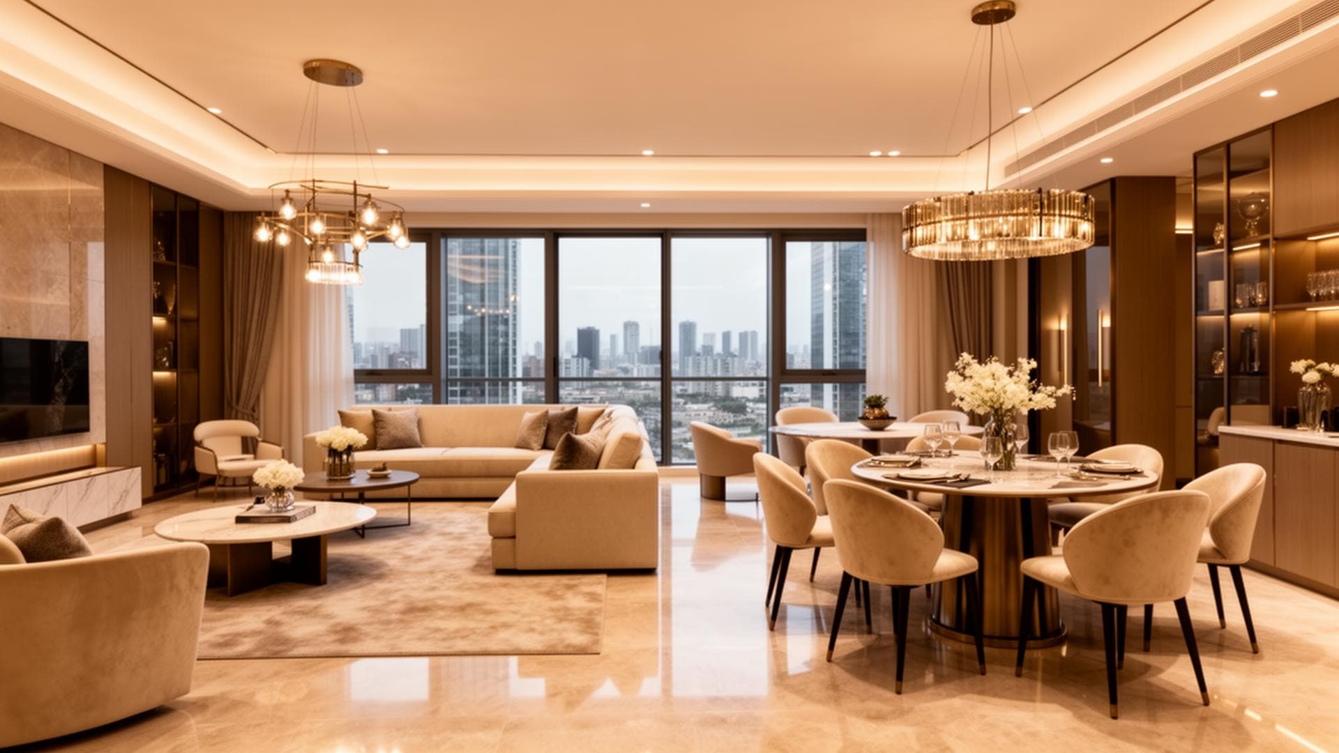 Interior de apartamento luxuoso